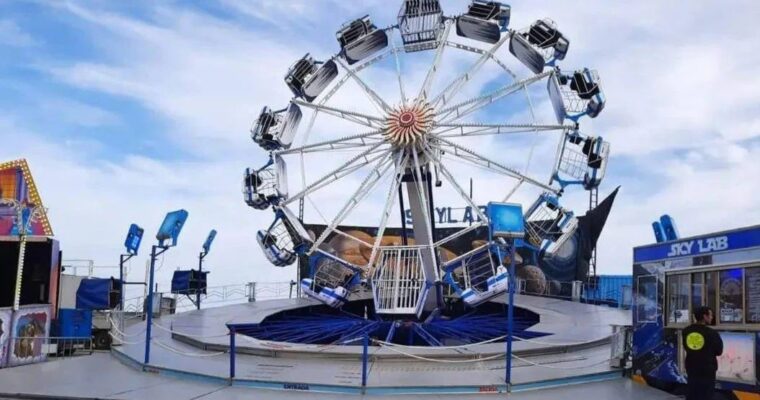 Seguros para la atracción Skylab Extazy Enterprise de la feria de atracciones. Seguros de Responsabilidad Civil